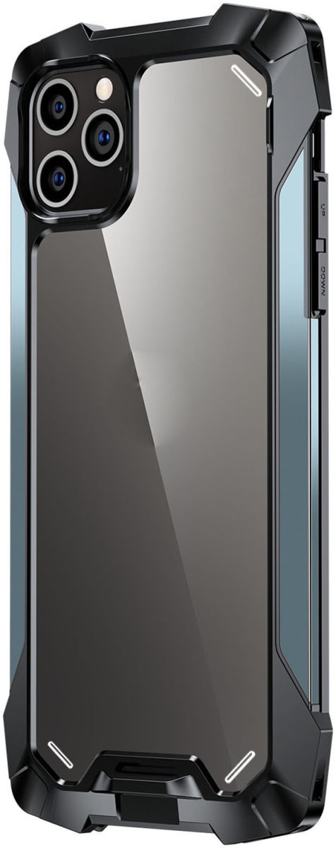 R-Just Metal Airbag iPhone 13 Pro Max Hoesje Schokbestendig Blauw afbeelding 1