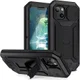 R-Just Sliding Camera Apple iPhone 13 Hoesje Waterdicht Zwart afbeelding 1