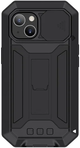 R-Just Sliding Camera Apple iPhone 13 Hoesje Waterdicht Zwart afbeelding 2