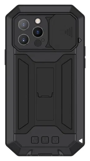 R-Just Sliding Camera Apple iPhone 13 Pro Max Hoesje Waterdicht Zwart afbeelding 2