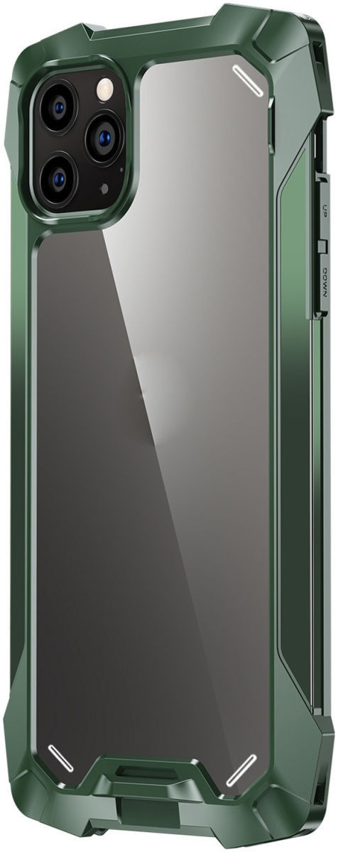 R-Just Metal Airbag iPhone 12 / 12 Pro Hoesje Schokbestendig Groen afbeelding 1