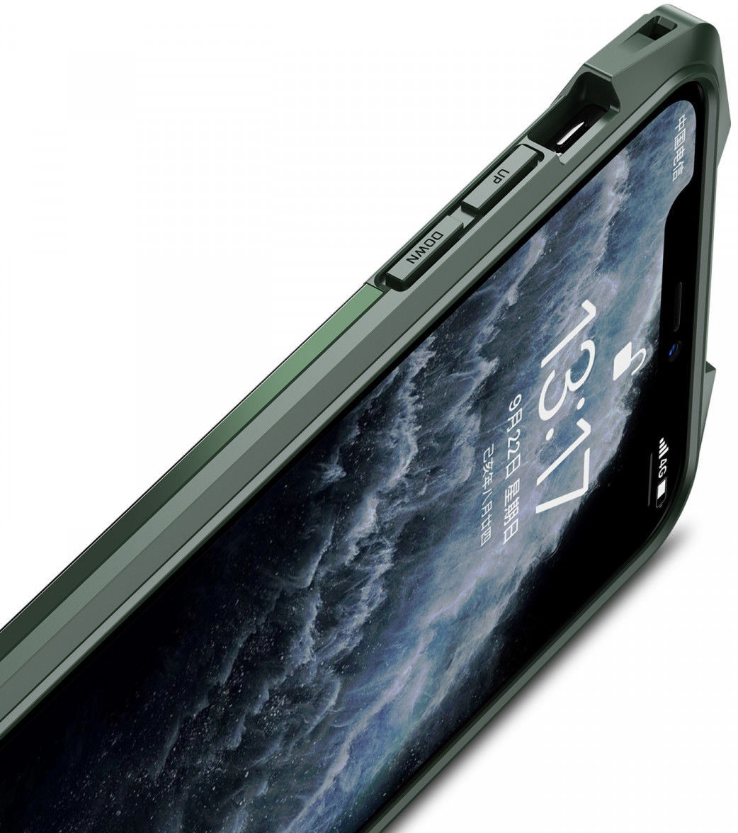 R-Just Metal Airbag iPhone 12 / 12 Pro Hoesje Schokbestendig Groen afbeelding 6