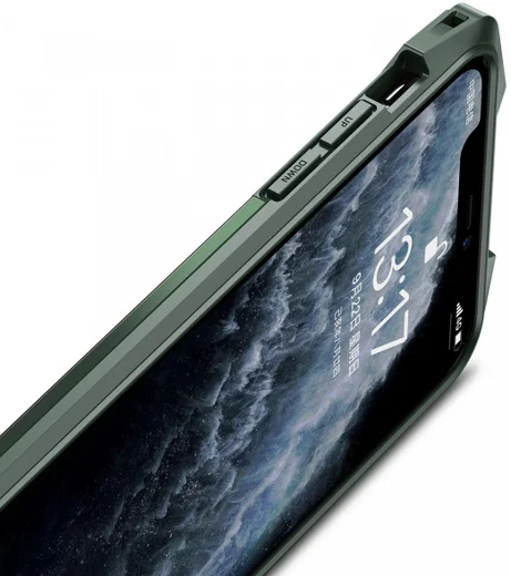 R-Just Metal Airbag iPhone 12 / 12 Pro Hoesje Schokbestendig Groen afbeelding 6