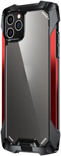 R-Just Metal Airbag iPhone 11 Pro Max Hoesje Schokbestendig Rood afbeelding 1
