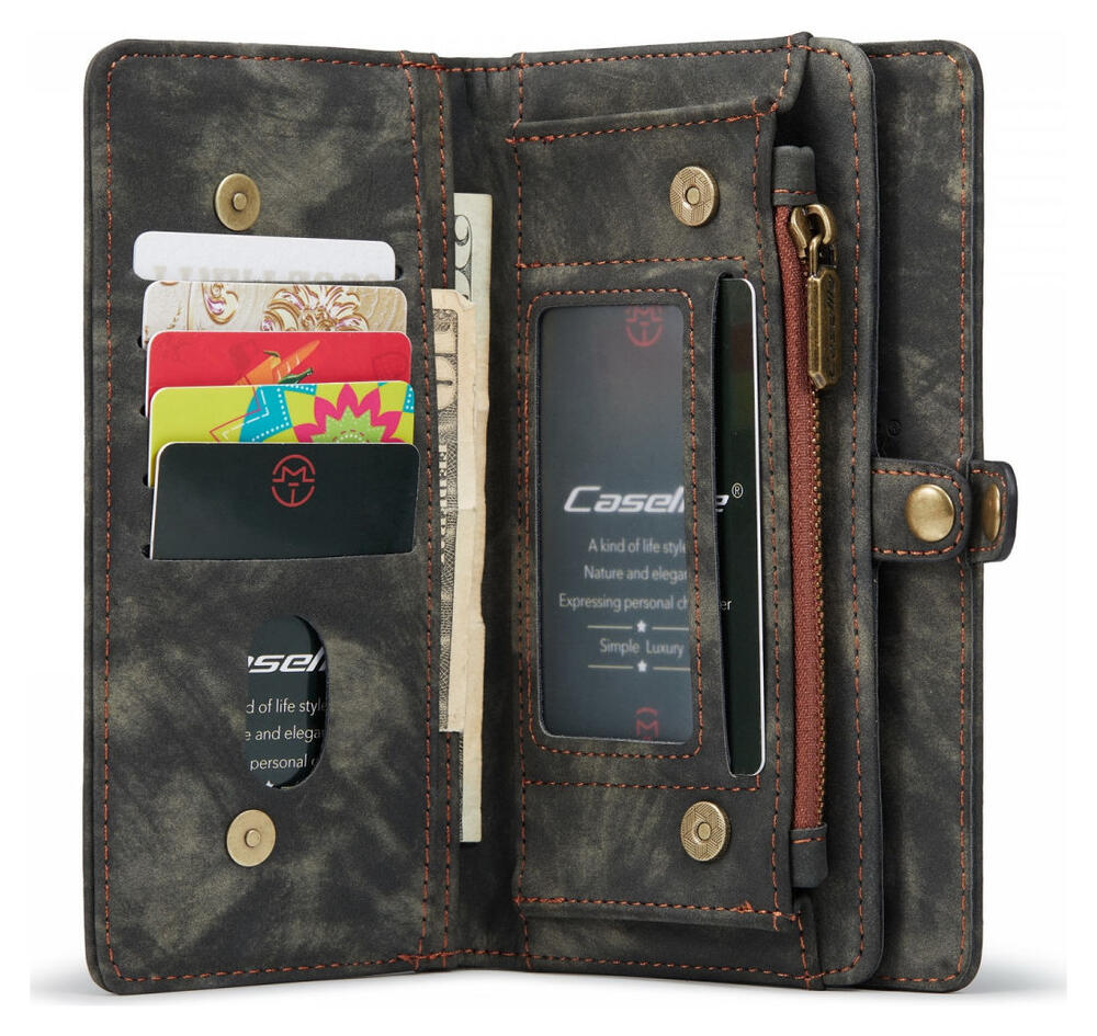 CaseMe 008 iPhone 13 Pro Hoesje Book Case met Back Cover Zwart afbeelding 4
