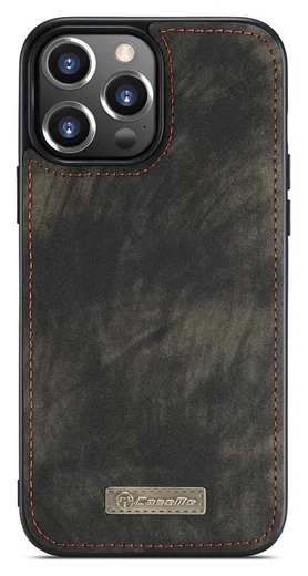 CaseMe 008 iPhone 13 Pro Hoesje Book Case met Back Cover Zwart afbeelding 5