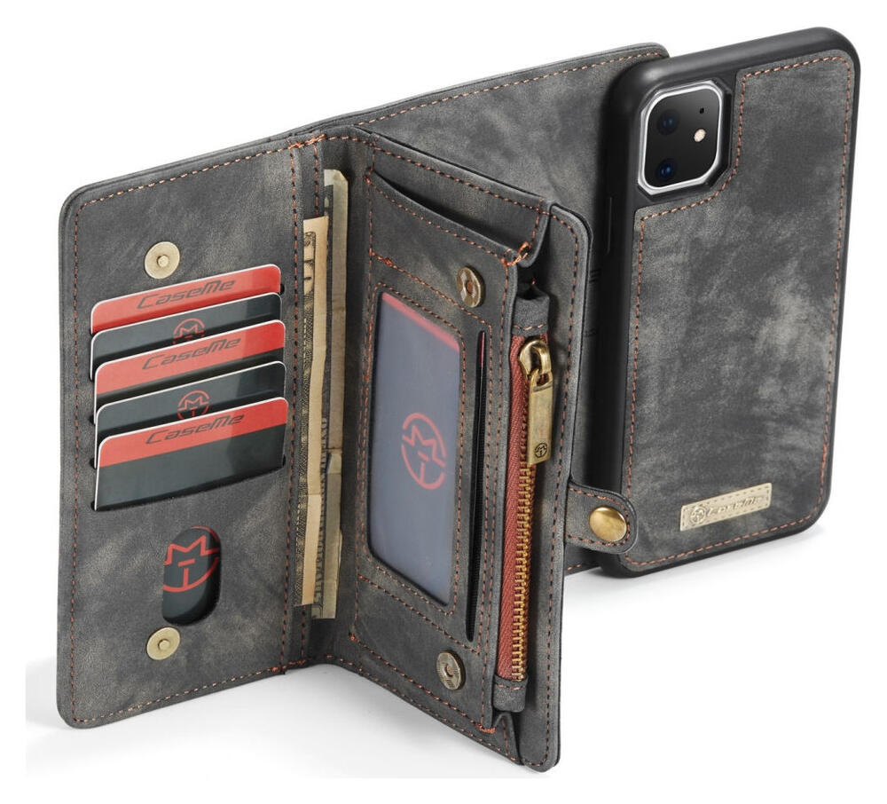 CaseMe 008 Apple iPhone 11 Hoesje Book Case met Back Cover Zwart afbeelding 1