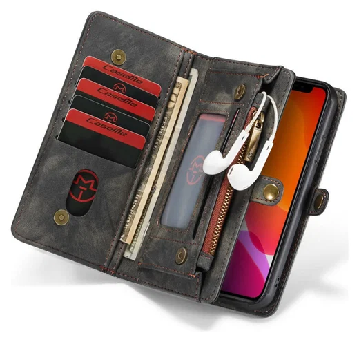 CaseMe 008 Apple iPhone 11 Hoesje Book Case met Back Cover Zwart afbeelding 4