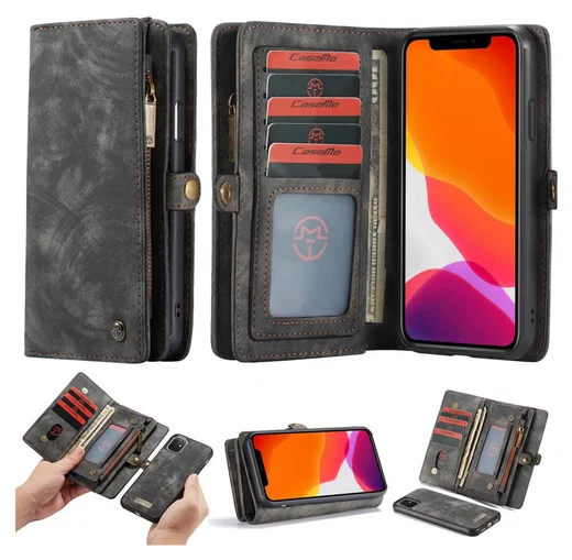 CaseMe 008 Apple iPhone 11 Hoesje Book Case met Back Cover Zwart afbeelding 8