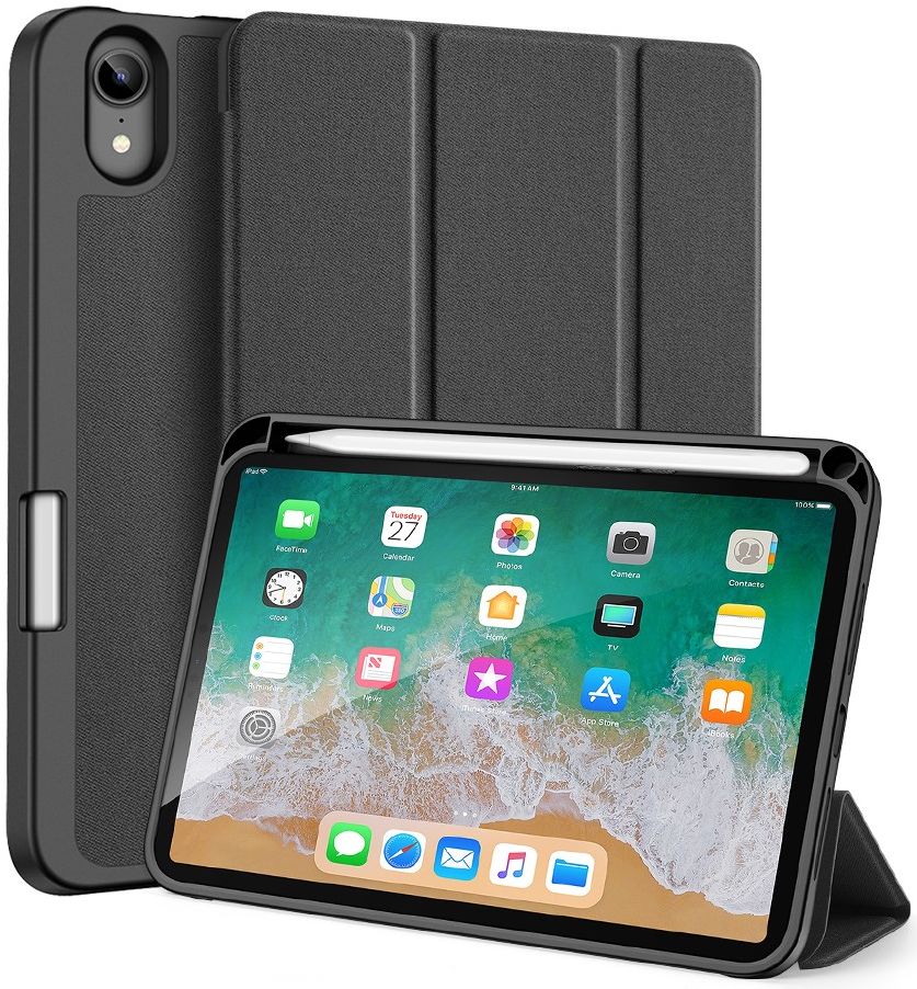 Dux Ducis Domo Apple iPad Mini 7/6 Hoes Tri-Fold Book Case Zwart afbeelding 1