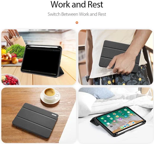 Dux Ducis Domo Apple iPad Mini 7/6 Hoes Tri-Fold Book Case Zwart afbeelding 10