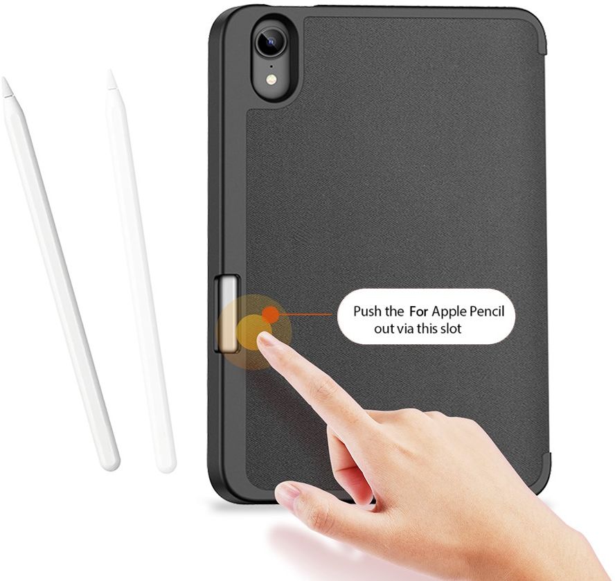 Dux Ducis Domo Apple iPad Mini 7/6 Hoes Tri-Fold Book Case Zwart afbeelding 6