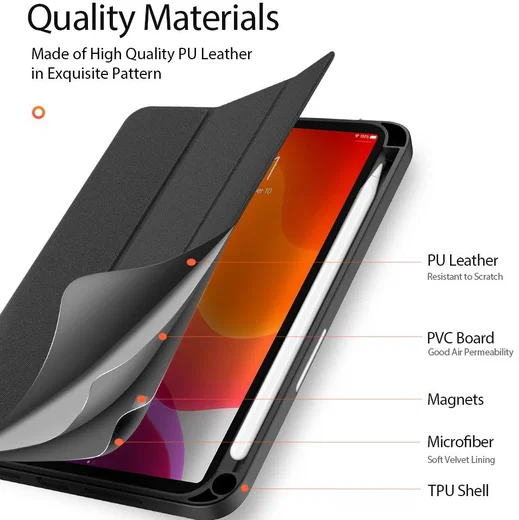 Dux Ducis Domo Apple iPad Mini 7/6 Hoes Tri-Fold Book Case Zwart afbeelding 9