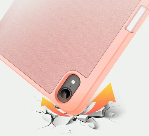 Dux Ducis Domo Apple iPad Mini 6 Hoes Tri-Fold Book Case Roze afbeelding 4