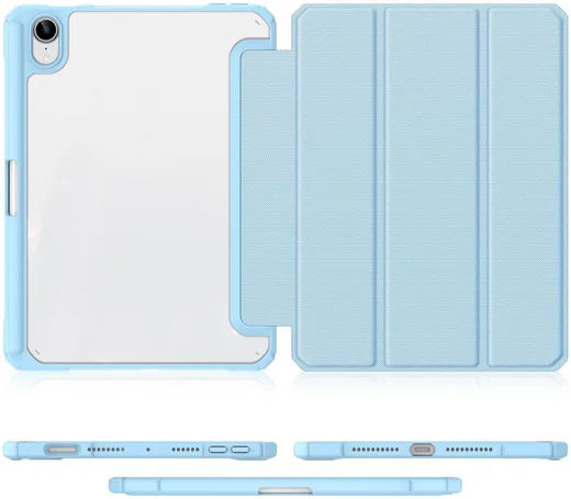 Dux Ducis Toby Apple iPad Mini 7/6 Hoes Tri-Fold Book Case Blauw afbeelding 2