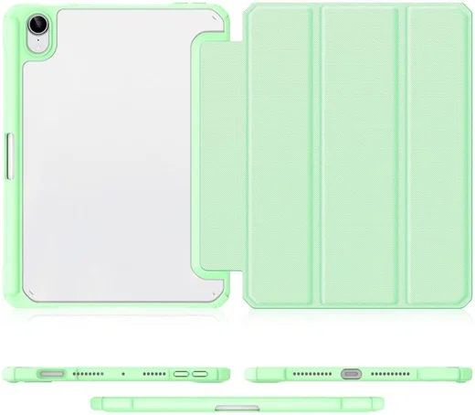 Dux Ducis Toby Apple iPad Mini 7/6 Hoes Tri-Fold Book Case Groen afbeelding 2