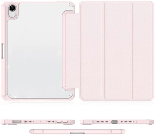Dux Ducis Toby Apple iPad Mini 7/6 Hoes Tri-Fold Book Case Roze afbeelding 2