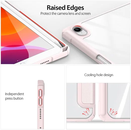Dux Ducis Toby Apple iPad Mini 7/6 Hoes Tri-Fold Book Case Roze afbeelding 3