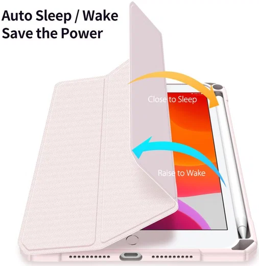 Dux Ducis Toby Apple iPad Mini 7/6 Hoes Tri-Fold Book Case Roze afbeelding 4