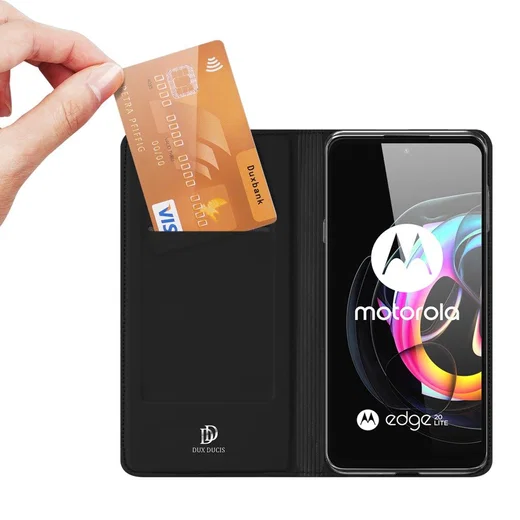 Dux Ducis Skin Pro Motorola Edge 20 Lite Hoesje Wallet Book Case Zwart afbeelding 2