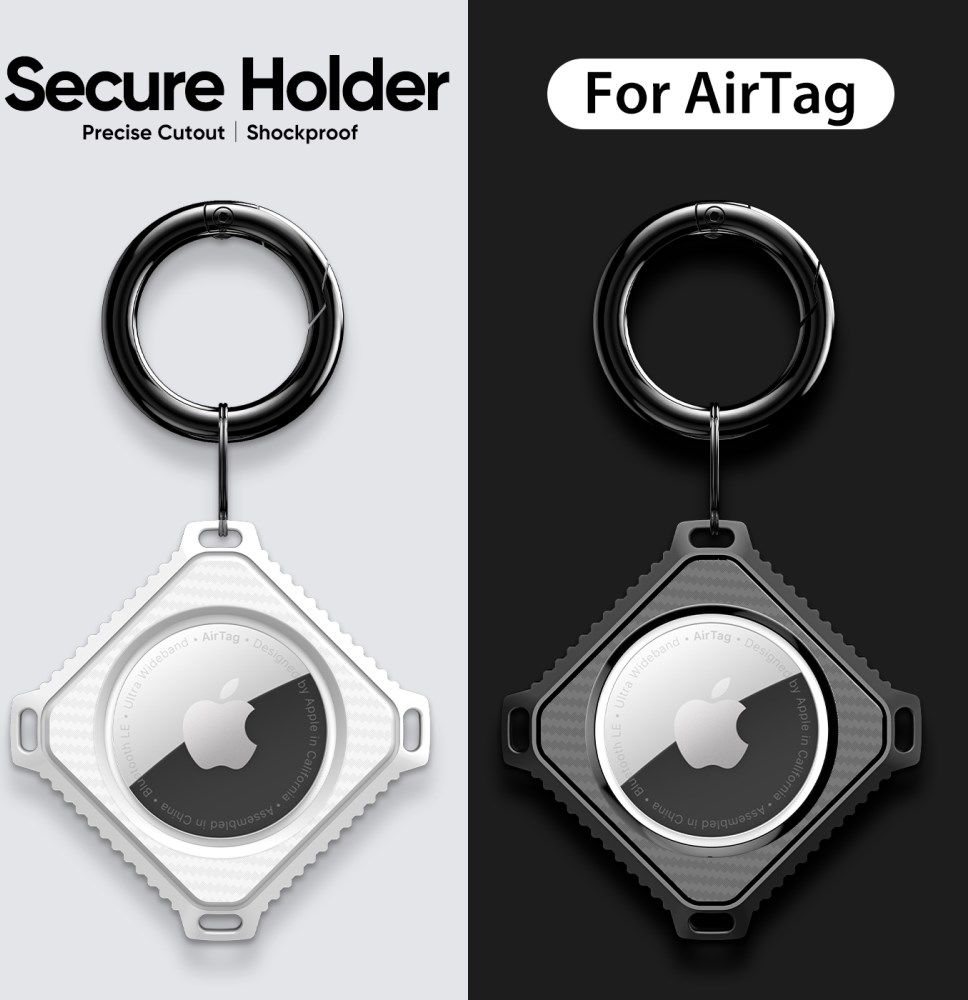 Dux Ducis Apple AirTag Sleutelhanger Siliconen Hoesje (2-Pack) afbeelding 9