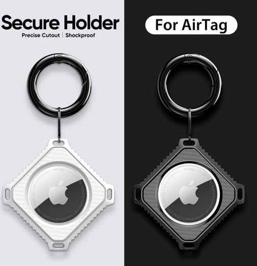 Dux Ducis Apple AirTag Sleutelhanger Siliconen Hoesje (2-Pack) afbeelding 9