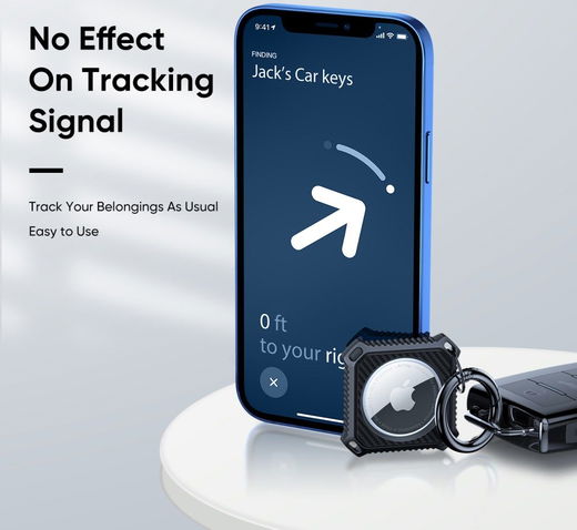 Dux Ducis Apple AirTag Sleutelhanger Siliconen Hoesje (2-Pack) afbeelding 3