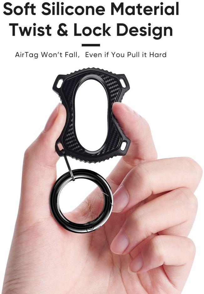 Dux Ducis Apple AirTag Sleutelhanger Siliconen Hoesje (2-Pack) afbeelding 5
