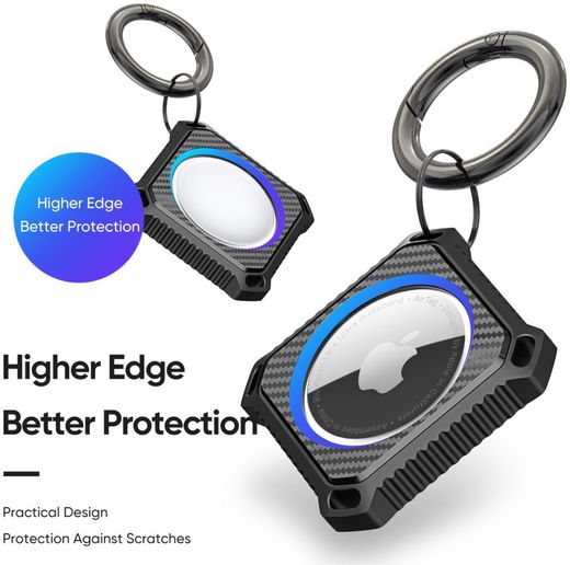 Dux Ducis Apple AirTag Sleutelhanger Siliconen Hoesje (2-Pack) afbeelding 6