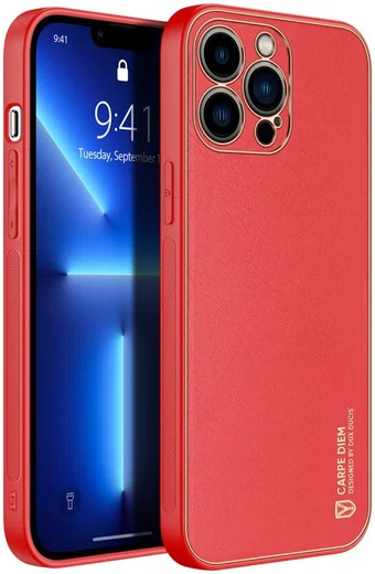 Dux Ducis Yolo Apple iPhone 13 Pro Hoesje Back Cover Rood afbeelding 1