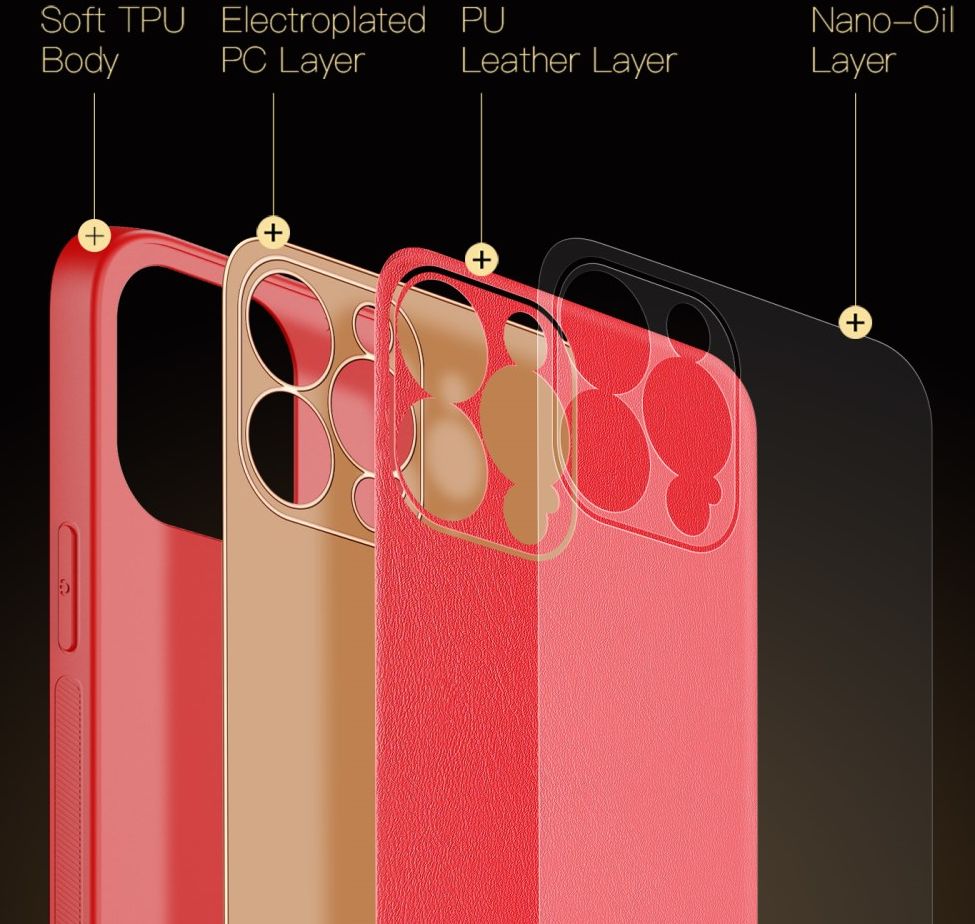 Dux Ducis Yolo Apple iPhone 13 Pro Hoesje Back Cover Rood afbeelding 7