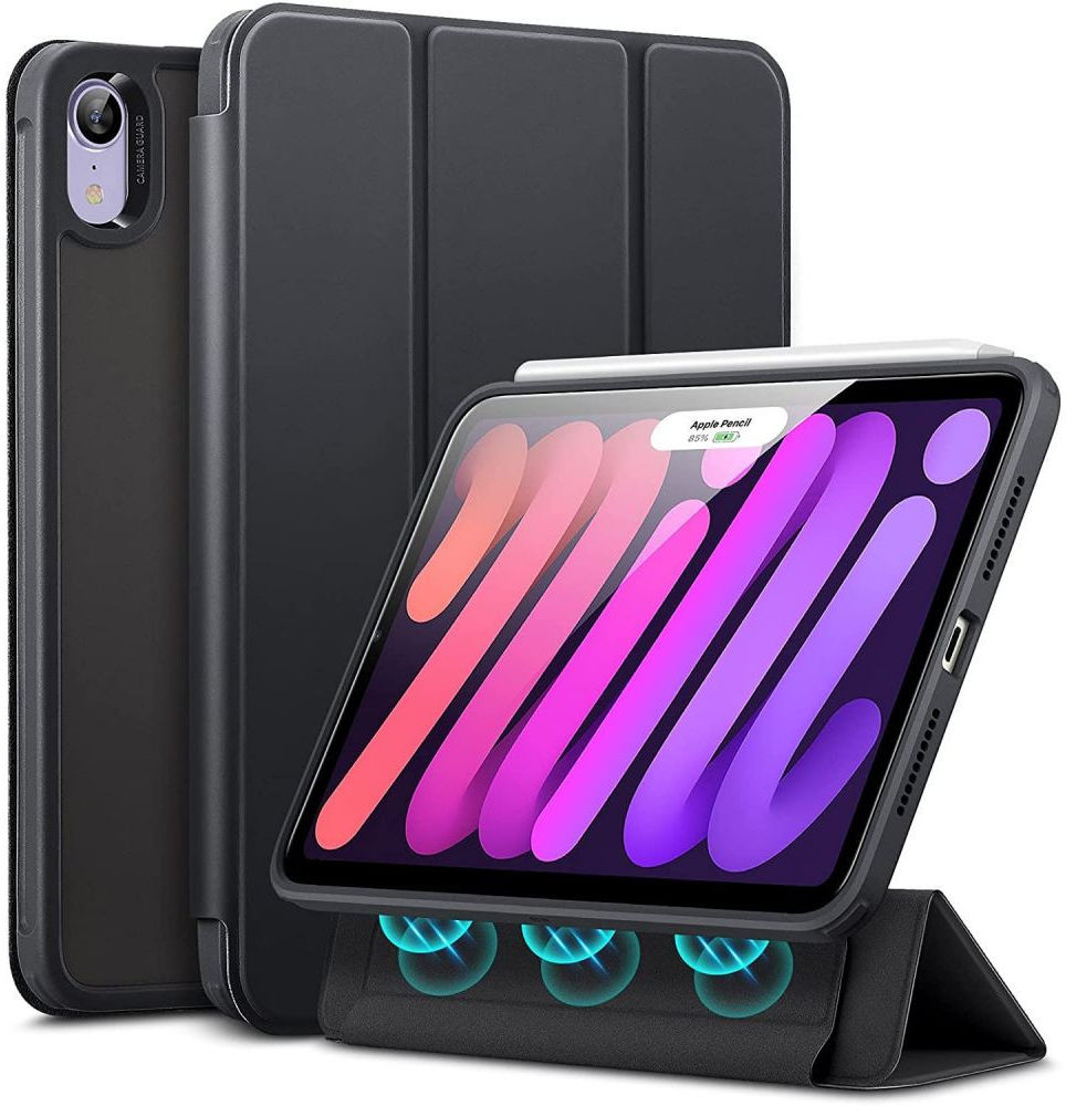 ESR Rebound Hybrid Apple iPad Mini 6 Hoes Tri-Fold Book Case Zwart afbeelding 1