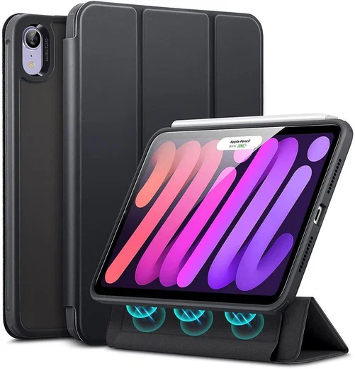 ESR Rebound Hybrid Apple iPad Mini 6 Hoes Tri-Fold Book Case Zwart afbeelding 1