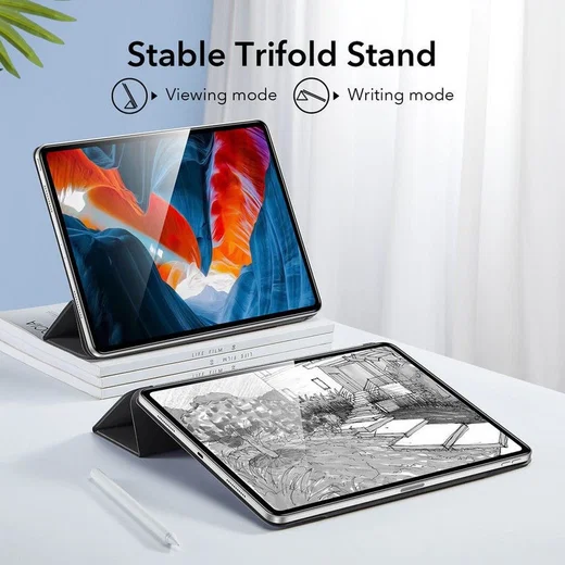 ESR Rebound Magnetic Apple iPad Mini 6 Hoes Tri-Fold Zwart afbeelding 3