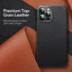 ESR Metro Apple iPhone 13 Pro Max Hoesje MagSafe Echt Leer Zwart afbeelding 4