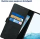Rosso Deluxe Samsung Galaxy S22 Hoesje Wallet Case Echt Leer Zwart afbeelding 4