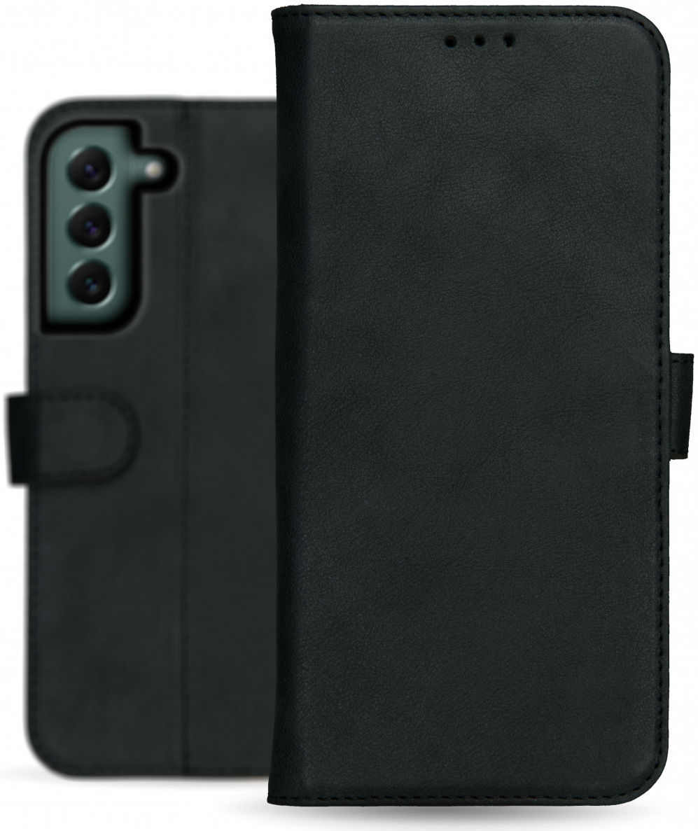 Rosso Deluxe Samsung Galaxy S22 Plus Hoesje Wallet Case Leer Zwart afbeelding 11