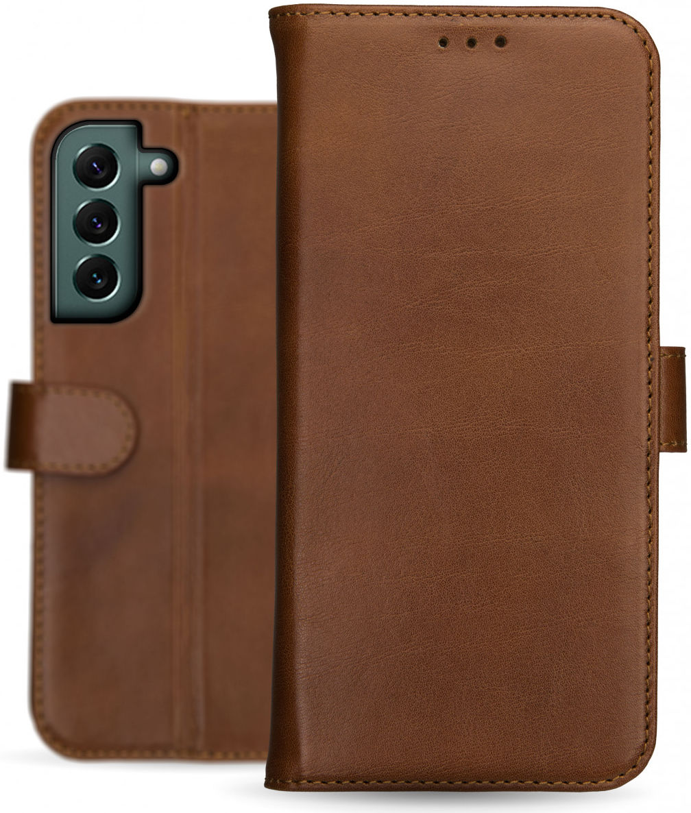 Rosso Deluxe Samsung Galaxy S22 Plus Hoesje Wallet Case Leer Bruin afbeelding 11