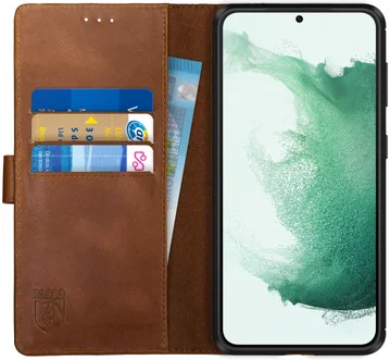 Rosso Deluxe Samsung Galaxy S22 Plus Hoesje Wallet Case Leer Bruin