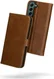Rosso Deluxe Samsung Galaxy S22 Plus Hoesje Wallet Case Leer Bruin afbeelding 2