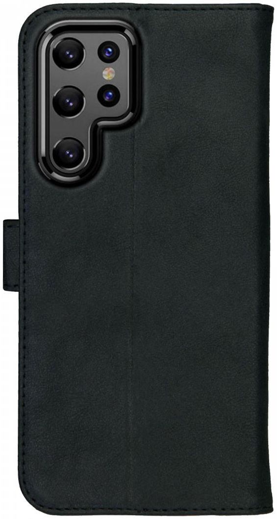 Rosso Deluxe Samsung Galaxy S22 Ultra Hoesje Wallet Case Leer Zwart afbeelding 11