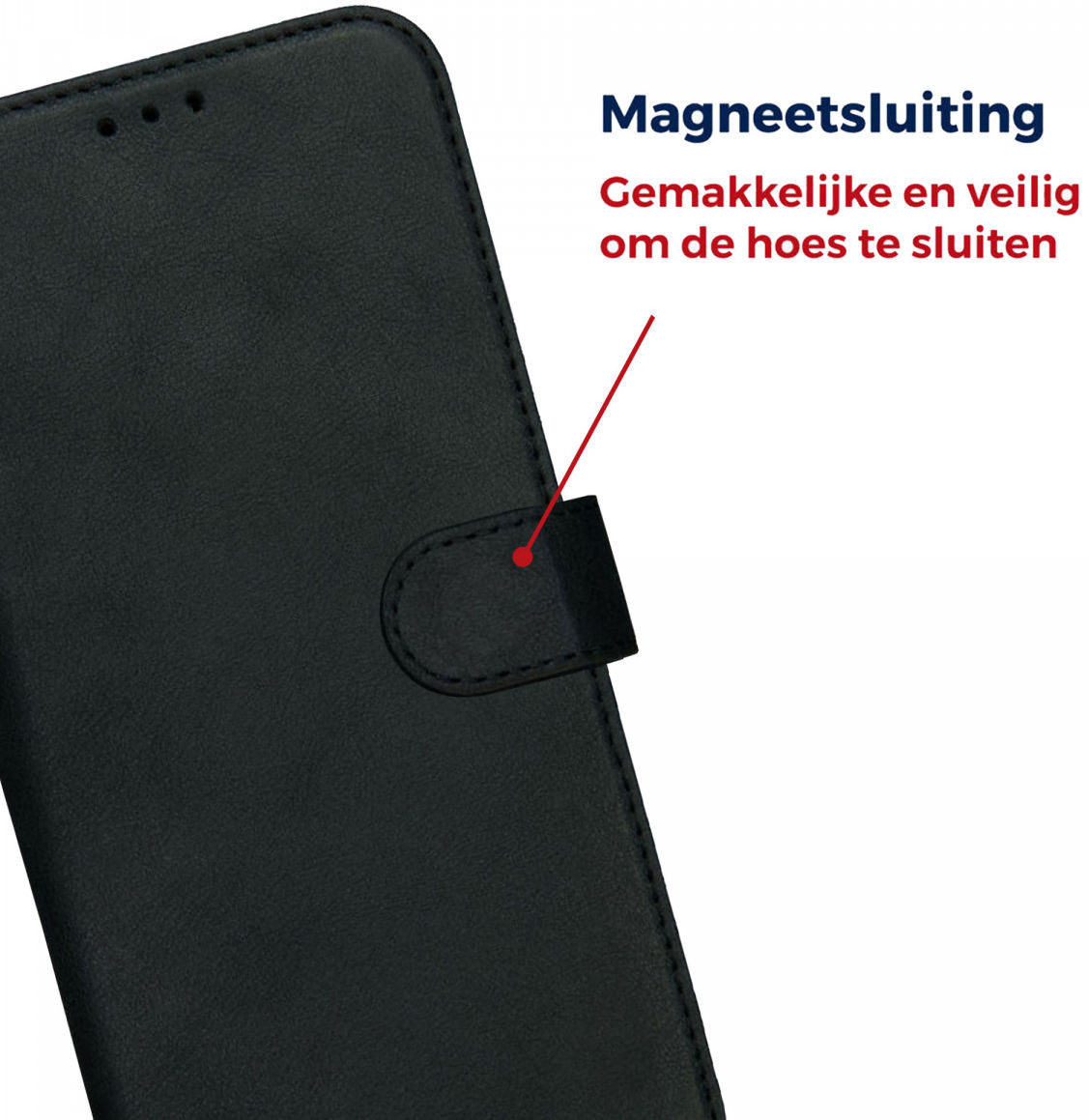 Rosso Deluxe Samsung Galaxy S22 Ultra Hoesje Wallet Case Leer Zwart afbeelding 4