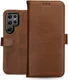 Rosso Deluxe Samsung Galaxy S22 Ultra Hoesje Wallet Case Leer Bruin afbeelding 11