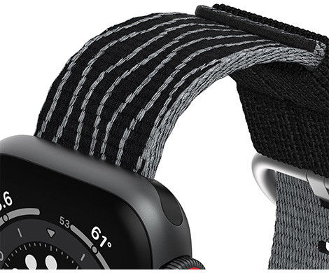 LifeProof  Apple Watch Bandje - 1-10/SE - 42MM/41MM/40MM/38MM - Nylon - Zwart afbeelding 2