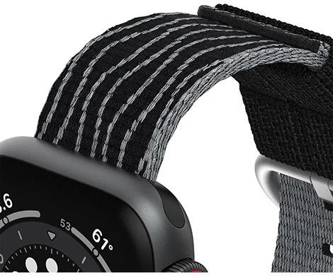 LifeProof  Apple Watch Bandje - 1-10/SE - 42MM/41MM/40MM/38MM - Nylon - Zwart afbeelding 2