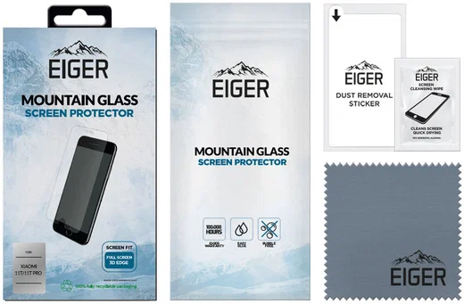Eiger Xiaomi 11T / 11T Pro Tempered Glass Case Friendly Gebogen afbeelding 5