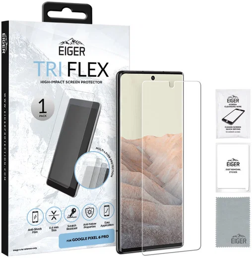 Eiger Google Pixel 6 Pro Display Folie Screen Protector afbeelding 1