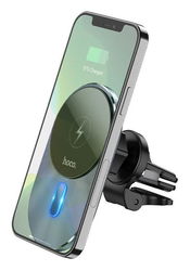 Hoco Ventilatierooster MagSafe Telefoonhouder Auto 15W Zwart afbeelding