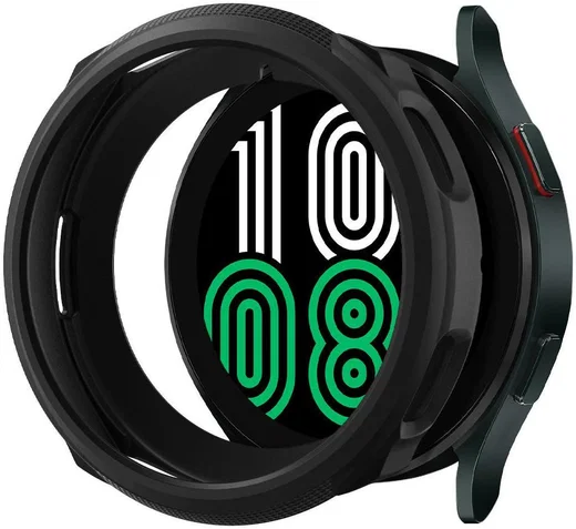 Spigen Liquid Air Samsung Galaxy Watch 4 44MM Hoesje Zwart afbeelding 4