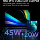 Spigen PE2007EU 65W USB-C Snellader met PD en Quick Charge 3.0 Wit afbeelding 3